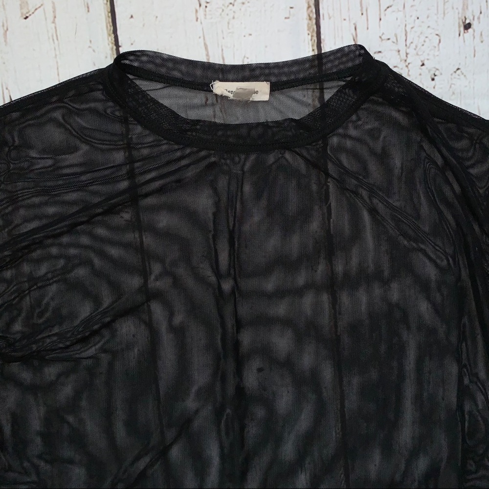 Silence + Noise mesh crew neck short sleeve top - Picture 3 of 6